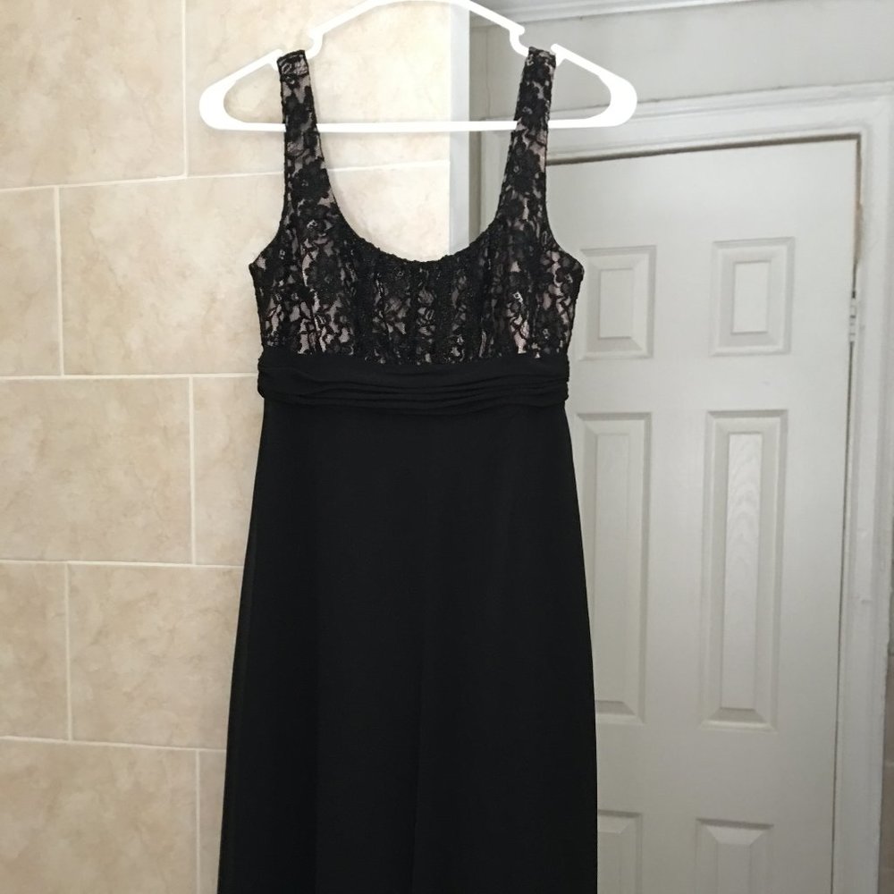 Evan Picone Black Cocktail Laced Dress - Size 4